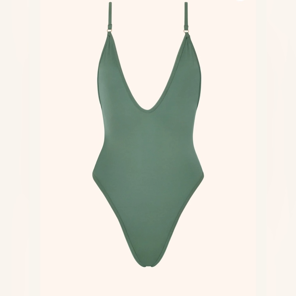 Like New Gooseberry Sage One-Piece Swimsuit